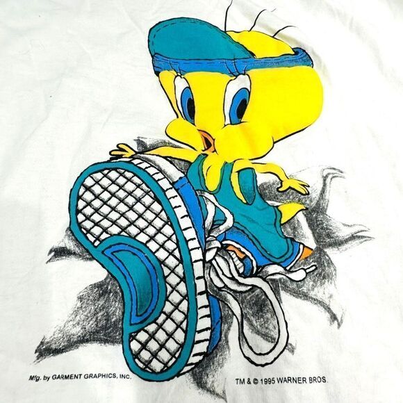 LOONEY TUNES Tweety Bird Vintage 1996 Short Sleeve T-shirt Tee Shirt EUC Size 2X - Picture 1 of 6